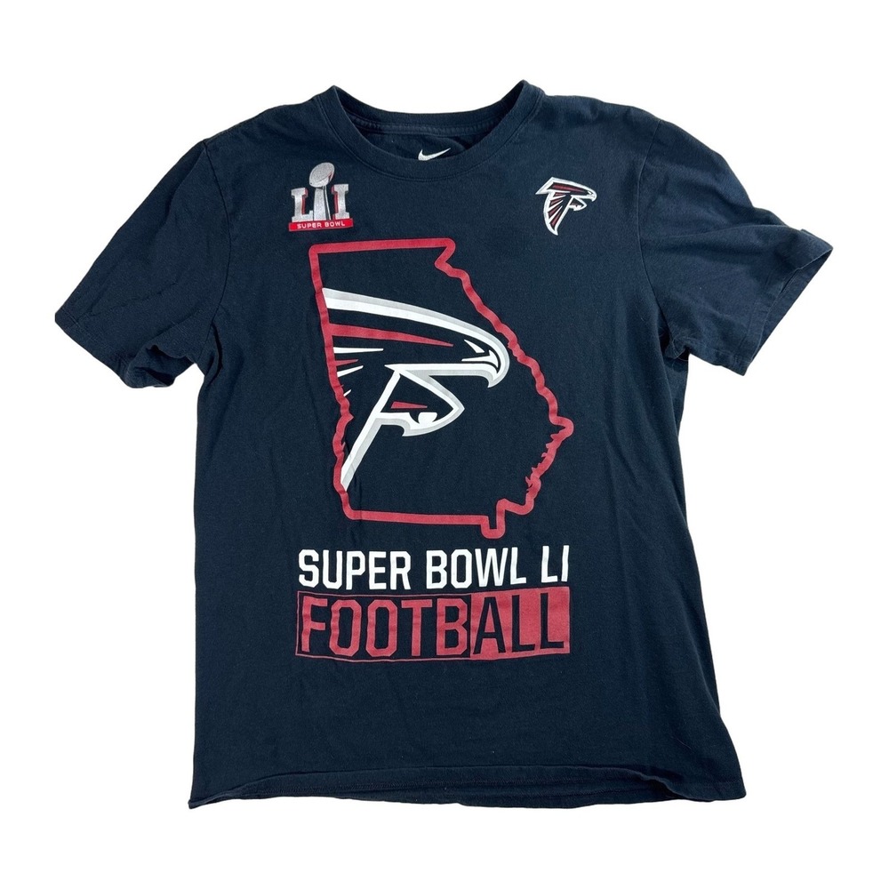Nike Atlanta Falcons Super Bowl LI‎ Tee Shirt Black M Medium NFL Football Mens